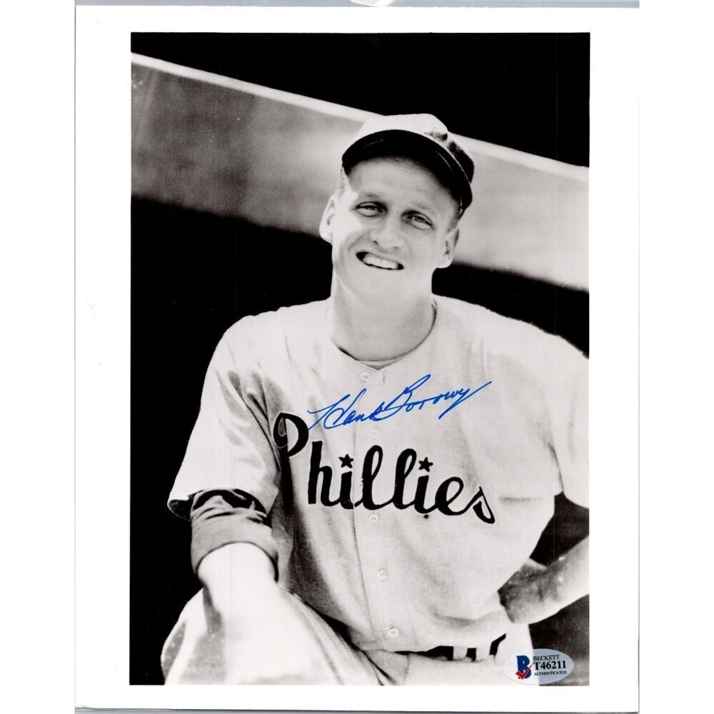 Hank Borowy Signed Autographed Beckett 8 x 10 Photo Philadelphia Phillies